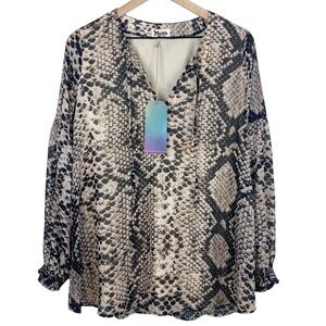 Show Me Your Mumu Shirt Womens Small Jelina Tassel Tunic‎ Top V-Neck NWT